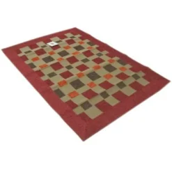 TAPPETO MODERNO IN CINIGLIA TWINS ISLAND 100 X 140 Cm ART. QUADRETTI CARPET RED -Articoli Per La Casa 20120211162645 img 0044