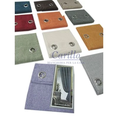 TENDA CASA ARREDO MODERNA 1 TELO 140X280 Cm CON BORCHIE ROSETTA COL. VARI E770 4 TENDA CASA ARREDO MODERNA 1 TELO 140X280 Cm CON BORCHIE ROSETTA COL. VARI E770 - immagine 4