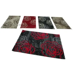 Tappeto Scendiletto Passatoia Arredo Classico Moderno Fiore 135x190 Cm H467