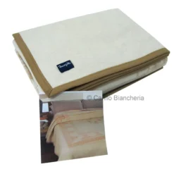 OFFERTISSIMA! ELEGANTE COPERTA PLAID MARZOTTO MISTO LANA MATRIMONIALE E412