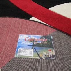 Tappeto Moderno Rotondo 160x160 Cm. Mod. Twist Carvino Rosso/Nero H727 -Articoli Per La Casa 20140419135617 tappeto rotondo twist carvino rosso nero 3