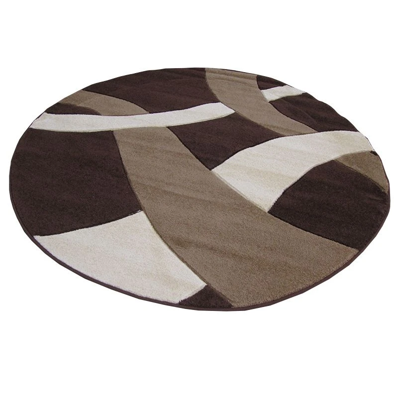 Tappeto Moderno Rotondo 160x160 Cm. Mod. Twist Carvino Marrone/Beige H728 2 Tappeto Moderno Rotondo 160x160 Cm. Mod. Twist Carvino Marrone/Beige H728 - immagine 2