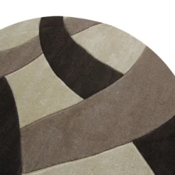 Tappeto Moderno Rotondo 160x160 Cm. Mod. Twist Carvino Beige/Marrone H729 7 Tappeto Moderno Rotondo 160x160 Cm. Mod. Twist Carvino Beige/Marrone H729 -Articoli Per La Casa 20140419145226 tappeto rotondo twist carvino beige marrone 3