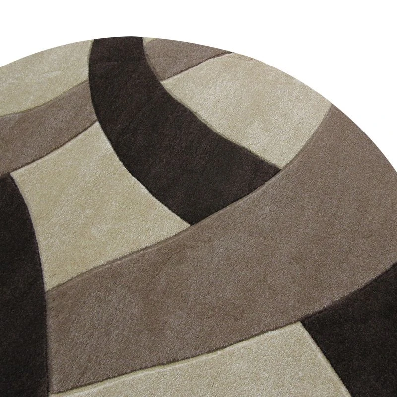 Tappeto Moderno Rotondo 160x160 Cm. Mod. Twist Carvino Beige/Marrone H729 3 Tappeto Moderno Rotondo 160x160 Cm. Mod. Twist Carvino Beige/Marrone H729 - immagine 3