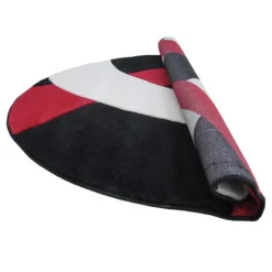 Tappeto Moderno Rotondo 160x160 Cm. Mod. Twist Carvino Rosso/Nero H727 -Articoli Per La Casa 20140422154759 tappeto twist carvino rosso nero