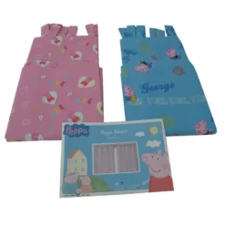Tenda Pannello Cotone PEPPA PIG E GEORGE PIG Telo Arredo Cameretta H799
