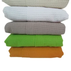 Accappatoio Unisex Nido D'ape 100% Cotone Con Cappuccio H830 -Articoli Per La Casa 20140522200534 accappatoio nido dape 5 2