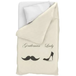 Trapuntino Leggero Con Stampa Digitale GENTLEMAN LADY Per Letto Singolo L168