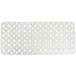 Tappetino Per Vasca O Doccia Antiscivolo In Plastica Con Ventose 77x37 Cm. L666