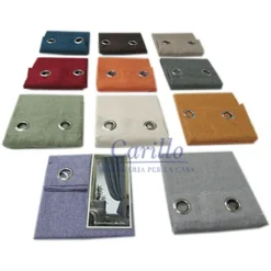 TENDA CASA ARREDO MODERNA 1 TELO 140X280 Cm CON BORCHIE ROSETTA COL. VARI E770