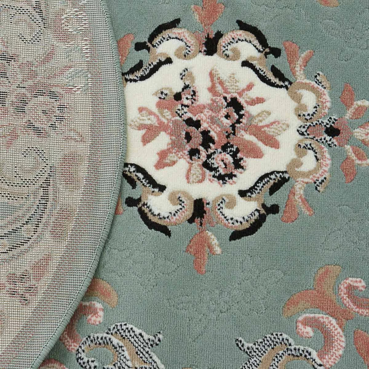 Tappeto Chinese Garden Rotondo 120x120 Cm. Color Verde Chiaro Dis. 2038 M395 2 Tappeto Chinese Garden Rotondo 120x120 Cm. Color Verde Chiaro Dis. 2038 M395 - immagine 2