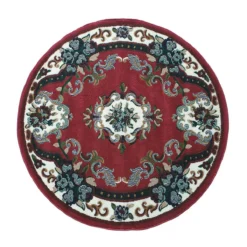 Tappeto Chinese Garden Rotondo 160x160 Cm. Color Rosso Dis. 2038 M398