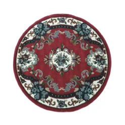 Tappeto Chinese Garden Rotondo 120x120 Cm. Color Rosso Dis. 2038 M397