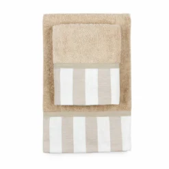 Set Asciugamani 1+1 Riga Di Morbidissimi In Spugna W413 -Articoli Per La Casa 2 43