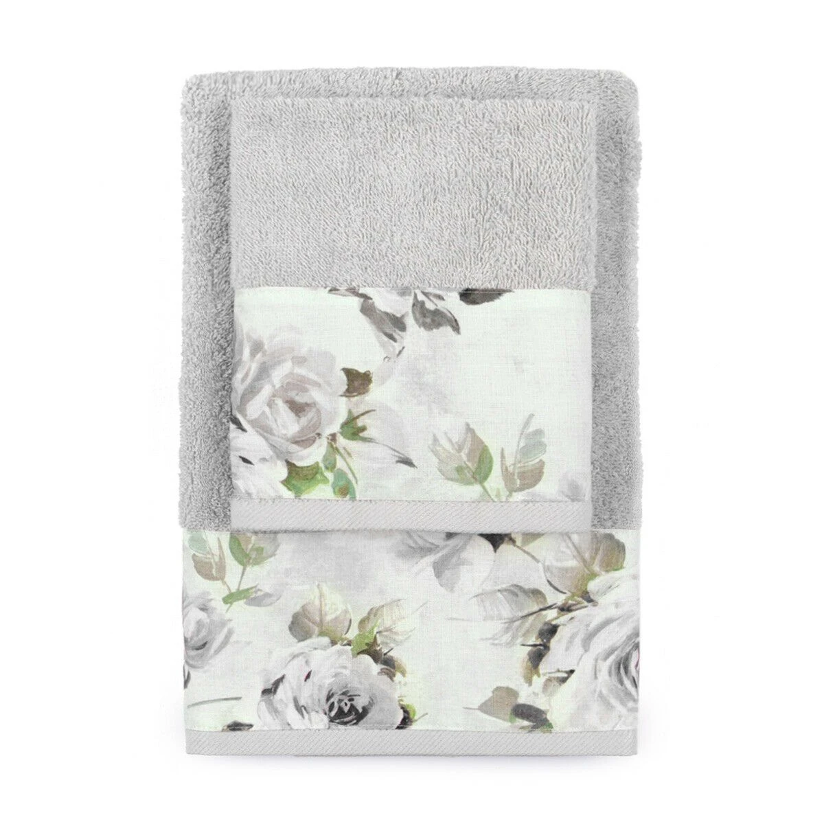 Set Asciugamani 1+1 Flower Di Morbidissimi In Spugna W415 3 Set Asciugamani 1+1 Flower Di Morbidissimi In Spugna W415 - immagine 3