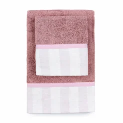 Set Asciugamani 1+1 Riga Di Morbidissimi In Spugna W413 -Articoli Per La Casa 3 34