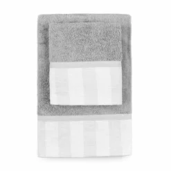 Set Asciugamani 1+1 Riga Di Morbidissimi In Spugna W413 -Articoli Per La Casa 4 28