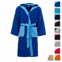 Accappatoio Adulto Bicolor Di Morbidissimi In Spugna 400 Gr/mq Y780