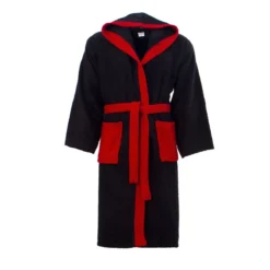 Accappatoio Adulto Bicolor Di Morbidissimi In Spugna 400 Gr/mq Y780 -Articoli Per La Casa accappatoio adulto bicolor morbidissimi nero bordeaux 6