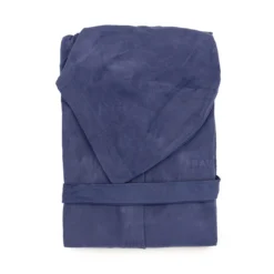 Accappatoio Adulto In Microfibra Unito Di Navigare Con Cappuccio J677 -Articoli Per La Casa accappatoio adulto in microfibra unito di navigare con cappuccio blu 1