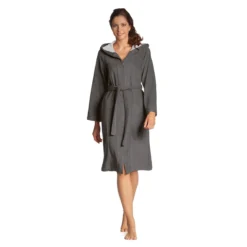 Accappatoio Con Cerniera Palermo Di Vossen Donna In Spugna R502 -Articoli Per La Casa accappatoio con cerniera palermo vossen donna in spugna effetto velluto flanell 4