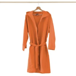 Accappatoio Adulto Microfibra Con Cappuccio + Borsa Uomo Donna, Colori Vari V851 -Articoli Per La Casa accappatoio microfibra unisex adulto con cappuccio e borsa arancione 5