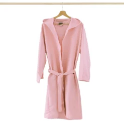 Accappatoio Adulto Microfibra Con Cappuccio + Borsa Uomo Donna, Colori Vari V851 -Articoli Per La Casa accappatoio microfibra unisex adulto con cappuccio e borsa rosa 4