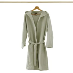 Accappatoio Adulto Microfibra Con Cappuccio + Borsa Uomo Donna, Colori Vari V851 -Articoli Per La Casa accappatoio microfibra unisex adulto con cappuccio e borsa tortora 5