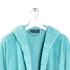 Accappatoio Con Cappuccio Sirena Di Caleffi In Spugna 450 Gr/mq V574 -Articoli Per La Casa accappatoio sirena caleffi spugna 450 gr 3