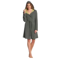 Accappatoio Con Cappuccio Jana Di Vossen Donna In Spugna R503 -Articoli Per La Casa accappatoio con cappuccio jana vossen donna in spugna 1