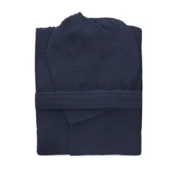 Accappatoio Novia Con Cappuccio Microspugna Di Puro Cotone 270 Gr/mq P529 -Articoli Per La Casa accappatoio in microspugna novia 270 gr blu