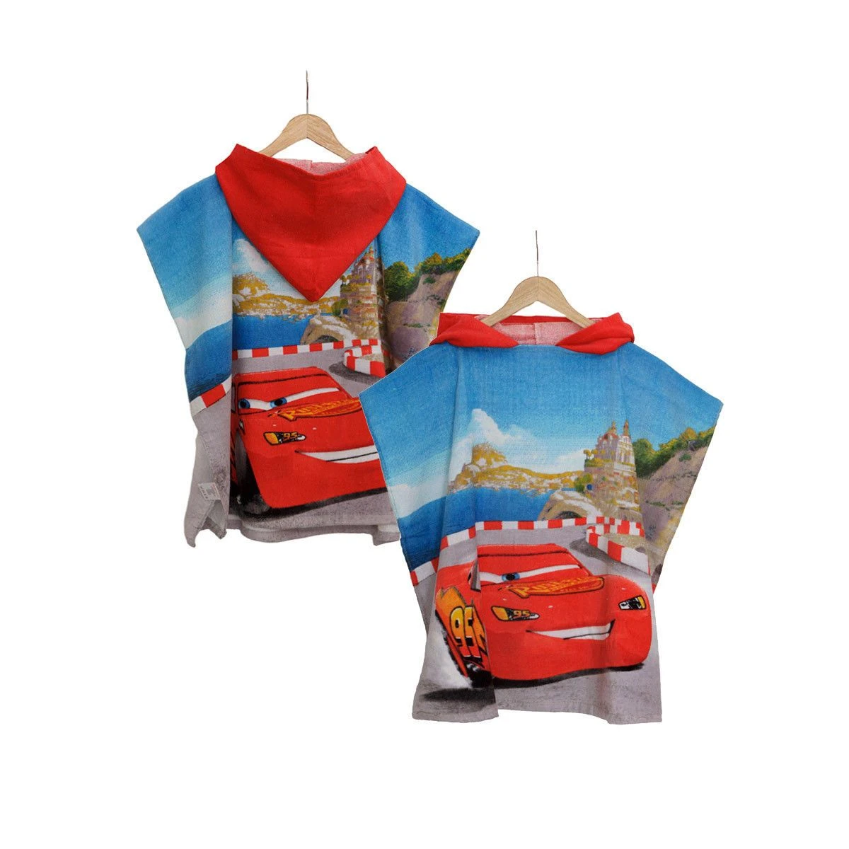 Accappatoio Poncho Cars Disney Pixar Spugna - Taglia Unica S532 1 Accappatoio Poncho Cars Disney Pixar Spugna - Taglia Unica S532