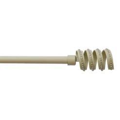 Bastone Per Tenda In Ferro Estensibile Da 120 A 210 Cm - Spirale Y020 -Articoli Per La Casa bastone per tenda spirale in ferro estendibile da 120 a 210 cm avorio 1