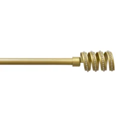 Bastone Per Tenda In Ferro Estensibile Da 120 A 210 Cm - Spirale Y020 -Articoli Per La Casa bastone per tenda spirale in ferro estendibile da 120 a 210 cm oro 1