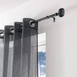 Bastone Per Tenda Patina In Ferro Estensibile W677 -Articoli Per La Casa bastone tenda estensibile in ferro patina nero argento 2 2