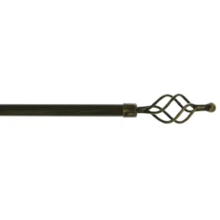 Bastone Per Tenda In Ferro Estensibile Da 120 A 210 Cm - Torciglione L843 -Articoli Per La Casa bastone tende torciglione ferro battuto 120x210 nero oro