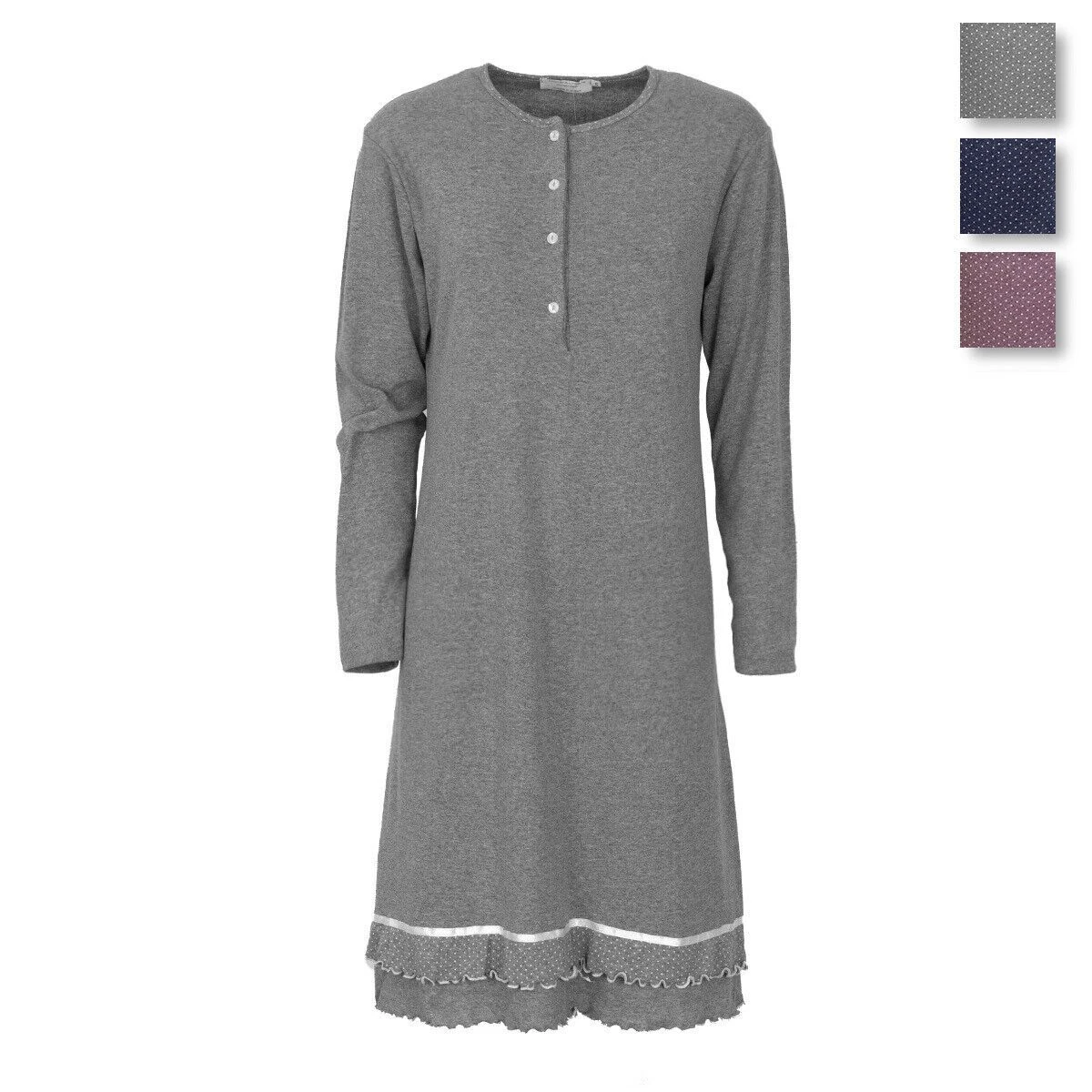 Camicia Da Notte Alina Di Toscana Lingerie In Caldo Cotone - Taglie Forti J940 1 Camicia Da Notte Alina Di Toscana Lingerie In Caldo Cotone - Taglie Forti J940