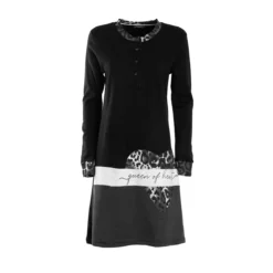 Camicia Da Notte Donna Exclusive In Caldo Cotone P1353 W473 7 Camicia Da Notte Donna Exclusive In Caldo Cotone P1353 W473 -Articoli Per La Casa camicia da notte caldo cotone exclusive p1353 nero 3