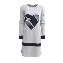 Camicia Da Notte Singolare Invernale In Caldo Cotone P1102 V380 -Articoli Per La Casa camicia da notte character caldo cotone grigio chiaro 3