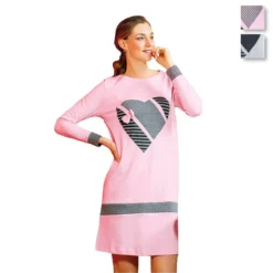 Camicia Da Notte Singolare Invernale In Caldo Cotone P1102 V380