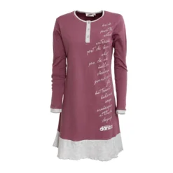 Camicia Da Notte Dimensione Danza Invernale Caldo Cotone DD20098 Z359 -Articoli Per La Casa camicia da notte dimensione danza in caldo cotone dd20098 malva 4