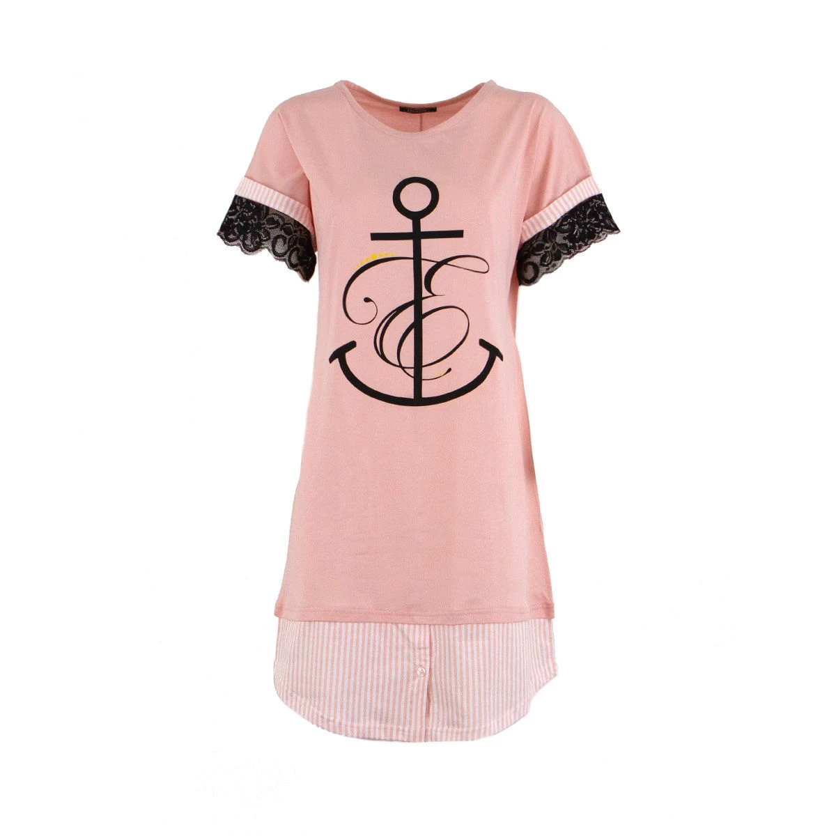 Camicia Da Notte Estiva Singolare In Cotone P1310 Y688 3 Camicia Da Notte Estiva Singolare In Cotone P1310 Y688 - immagine 3