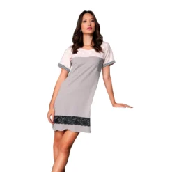 Camicia Da Notte Donna Estiva Singolare In Cotone P1286 Y554 -Articoli Per La Casa camicia da notte donna singolare p1286 in cotone cenere 3