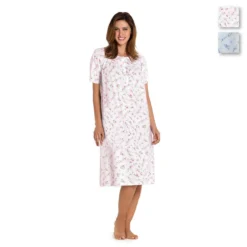 Camicia Da Notte Estiva Floreale Linclalor Batista 129061 - Fino Alla Tg 58 V971