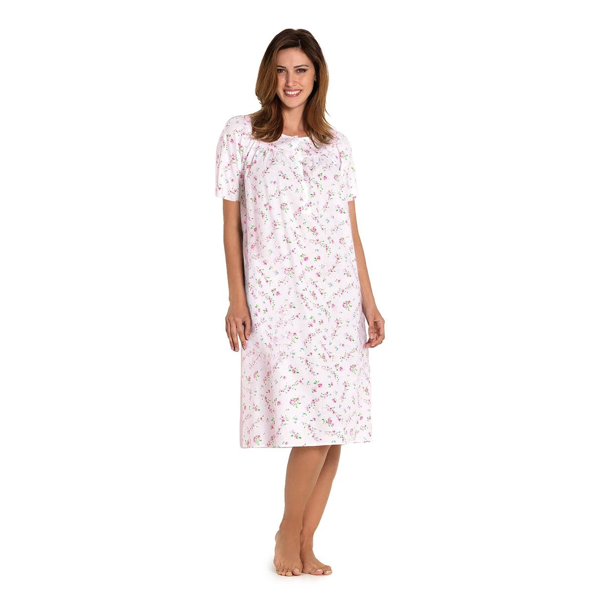 Camicia Da Notte Estiva Floreale Linclalor Batista 129061 - Fino Alla Tg 58 V971 2 Camicia Da Notte Estiva Floreale Linclalor Batista 129061 - Fino Alla Tg 58 V971 - immagine 2