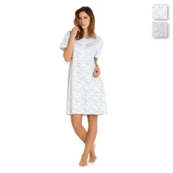 Camicia Da Notte Estiva Floreale Linclalor 73495 - Fino Alla Tg 60 V975