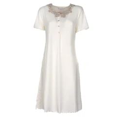 Camicia Da Notte Estiva Noemi Di Toscana Lingerie In Viscosa J570 -Articoli Per La Casa camicia da notte estiva noemi di toscana lingerie in viscosa panna 5