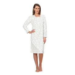 Camicia Da Notte Donna Linclalor In Caldo Cotone 92415 - Fino Alla Tg 60 V385