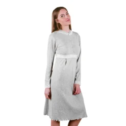 Camicia Da Notte Gianna Di Toscana Lingerie In Cotone Z351 -Articoli Per La Casa camicia da notte maniche lunghe in cotone gianna toscana lingerie particolare