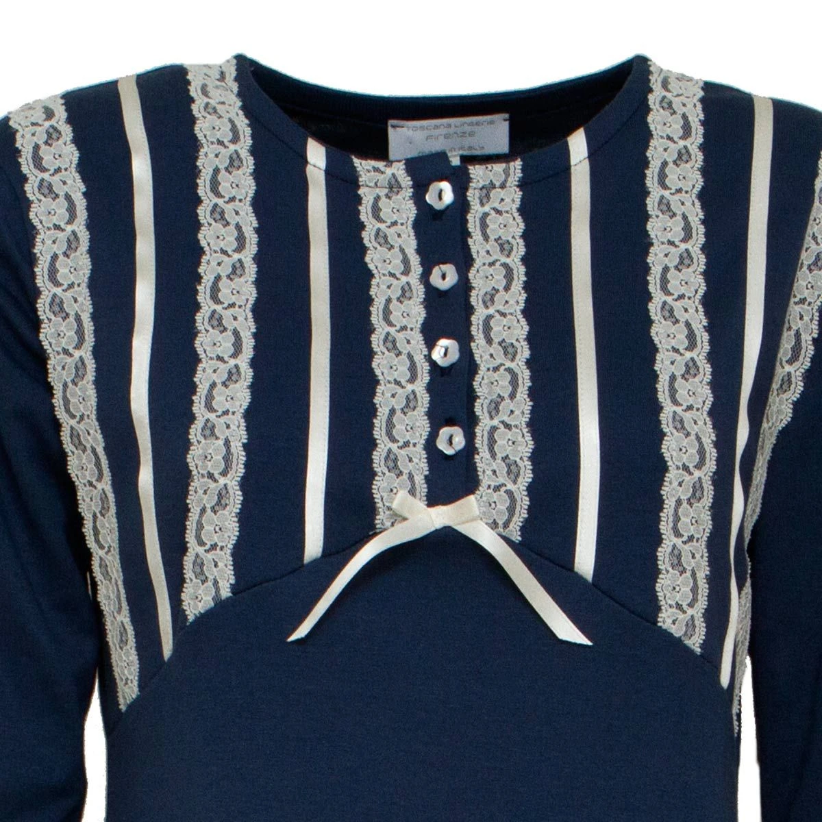 Camicia Da Notte Firenze Di Toscana Lingerie Caldo Cotone R444 - immagine 5